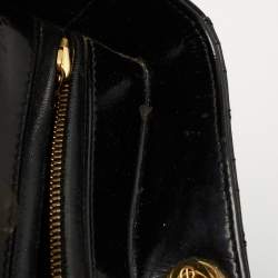 Dior Black Patent Cannage Leather Large Lady Dior Tote