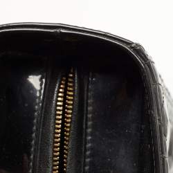 Dior Black Patent Cannage Leather Large Lady Dior Tote