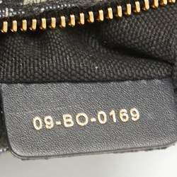 Dior Navy Blue Oblique Canvas and Leather 30 Montaigne Chain Clutch