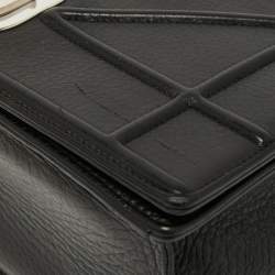 Pre Owned Dior Black Leather Medium Diorama Shoulder Bag