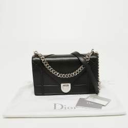Pre Owned Dior Black Leather Medium Diorama Shoulder Bag