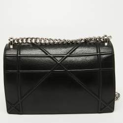 Pre Owned Dior Black Leather Medium Diorama Shoulder Bag