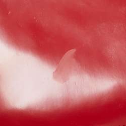 Pre Owned Dior Red Patent Leather Bondage Frame Hobo