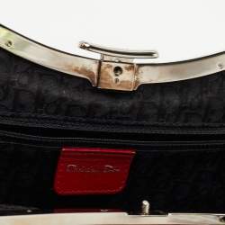 Pre Owned Dior Red Patent Leather Bondage Frame Hobo