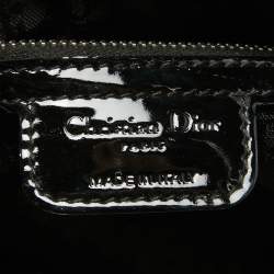 Pre Owned Dior Black Cannage Patent Leather Large Lady Dior Tote