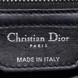 Pre Owned Dior Black Leather Demi Lune Flap Shoulder Bag