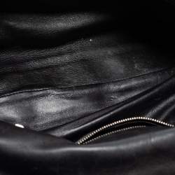 Pre Owned Dior Black Leather Demi Lune Flap Shoulder Bag