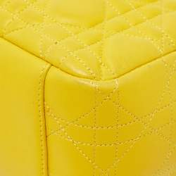 Pre Owned Dior Yellow Cannage Leather Miss Dior Medium Flap Chain Bag