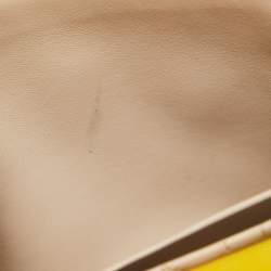 Pre Owned Dior Yellow Cannage Leather Miss Dior Medium Flap Chain Bag