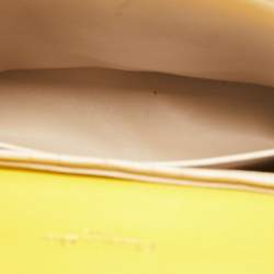 Pre Owned Dior Yellow Cannage Leather Miss Dior Medium Flap Chain Bag