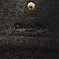 Pre Owned Dior Black Cannage Patent Leather Lady Dior Chain Clutch
