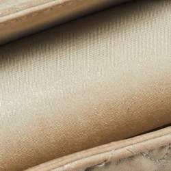 Pre Owned Dior Grey Shimmering Leather Mini Chain Lady Dior Tote