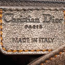 Pre Owned Dior Gun Metal Leather Gaucho Saddle Shoulder Bag