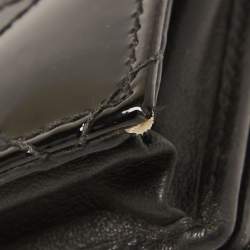 Pre Owned Dior Black Cannage Patent Leather Mini Lady Dior Wallet