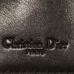 Pre Owned Dior Black Cannage Patent Leather Mini Lady Dior Wallet