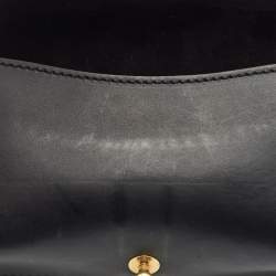 Pre Owned Dior Black Leather Mini D-Bee Saddle Bag