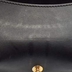 Pre Owned Dior Black Leather Mini D-Bee Saddle Bag
