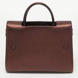 Pre Owned Dior Bronze Leather Medium Diorever Bag