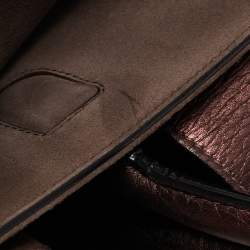 Pre Owned Dior Bronze Leather Medium Diorever Bag