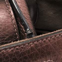 Pre Owned Dior Bronze Leather Medium Diorever Bag