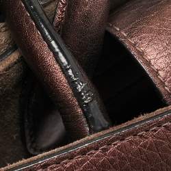 Pre Owned Dior Bronze Leather Medium Diorever Bag