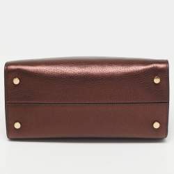 Pre Owned Dior Bronze Leather Medium Diorever Bag