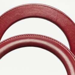 Dior Red Cannage Leather Large Lady Dior Tote