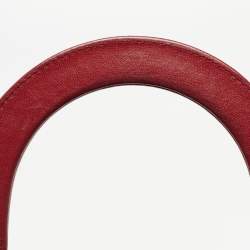 Dior Red Cannage Leather Large Lady Dior Tote