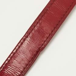 Pre Owned Dior Red Cannage Patent Leather Medium Lady Dior Tote