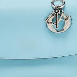 Dior Sky Blue Leather Mini Be Dior Top Handle Bag