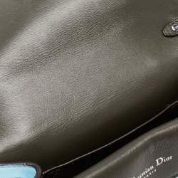 Dior Sky Blue Leather Mini Be Dior Top Handle Bag