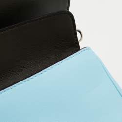Dior Sky Blue Leather Mini Be Dior Top Handle Bag