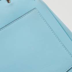Dior Sky Blue Leather Mini Be Dior Top Handle Bag