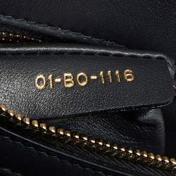 Pre Owned Dior Metallic Gold Micro Cannage Patent Leather Medium Diorama Shoulder Bag