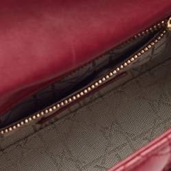 Dior Red Cannage Leather Mini Lady Dior Tote