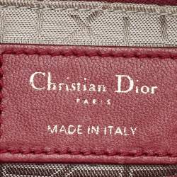 Dior Red Cannage Leather Mini Lady Dior Tote