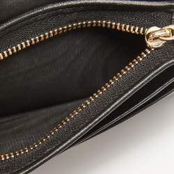 Pre Owned Dior Black Cannage Leather Lady Dior Card Case
