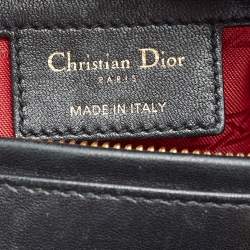 Dior Black Cannage Leather Large Lady Dior Tote