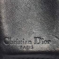 Dior Black Cannage Leather Lady Dior Compact Wallet