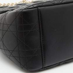 Pre Owned Dior Black Cannage Leather Miss Dior Flap Chain Bag
