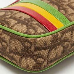 Pre Owned Dior Multicolor Oblique Coated Canvas and Leather Vintage Rasta 1 Pochette Bag 