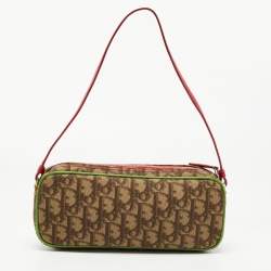 Pre Owned Dior Multicolor Oblique Coated Canvas and Leather Vintage Rasta 1 Pochette Bag 