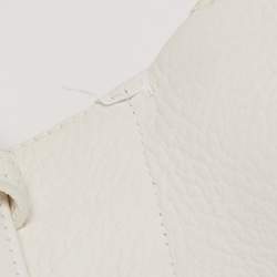 Pre Owned Dior White Leather Limited Edition 0168 Gaucho Alpine Saddle Bag