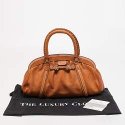 Pre Owned Dior Tan Leather My Dior Satchel