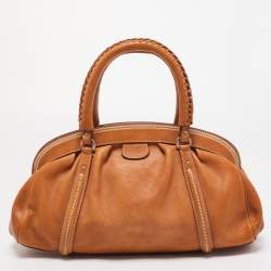Pre Owned Dior Tan Leather My Dior Satchel