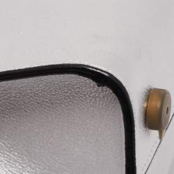 Pre Owned Dior Matte Silver Leather Mini Diorever Top Handle Bag
