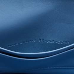 Pre Owned Dior Light Blue Cannage Leather Caro Belt Pouch with Chain