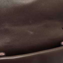 Pre Owned Dior Beige Leather Small Be Dior Flap Top Handle Bag
