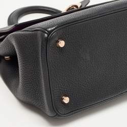 Pre Owned Dior Black Leather Small Be Dior Flap Top Handle Bag