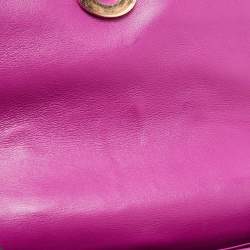 Pre Owned Dior Black Leather Small Be Dior Flap Top Handle Bag